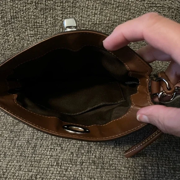 Coach Brown and Tan Clutch with Signature Monogram - Picture 2 of 2